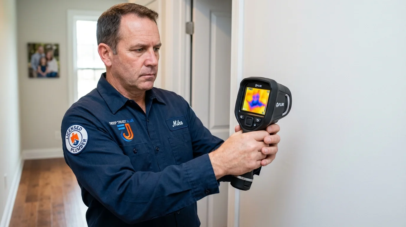 Thermal imaging leak detection by Johns Plumbing LLC in Decorah